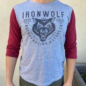 3/4 sleeve baseball tee